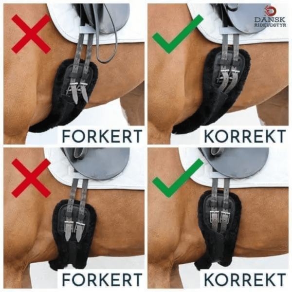 Dressur gjord SLIM LINE – Crescent sort laeder placering