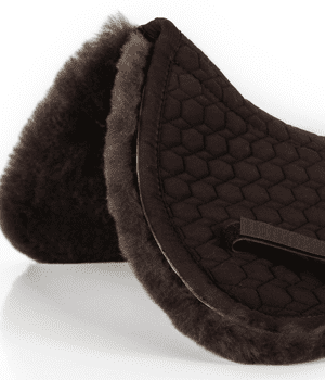 Mattes Pad "Open Cut" Dressur, str M Sort med lam bag - Billede 2