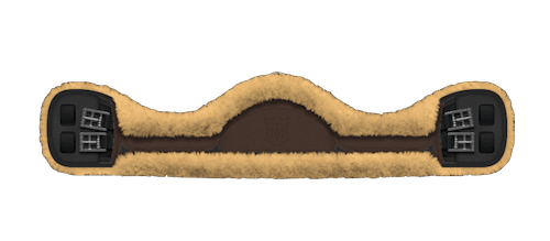 Dressur gjord SLIM-LINE, Asymmetrisk brun læder - Billede 2