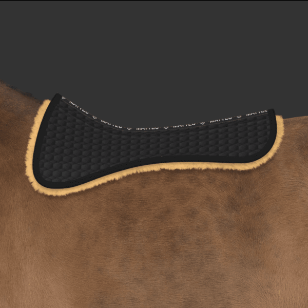Mattes Pads, m. lam under Sort/Natur Dressur str M