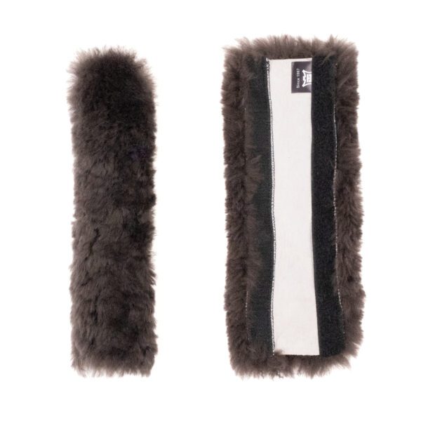 Lammetunnel til nakkestykke eller tøjler med velcro Brun