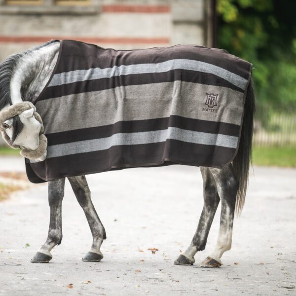 Mattes Ulddækken Brun/Grå 155 cm.