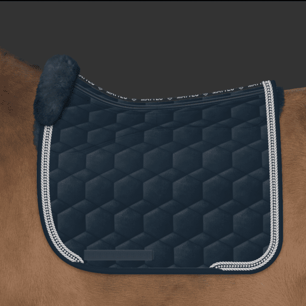 Mattes dressur underlag velvet Navy str L med spine free og correction